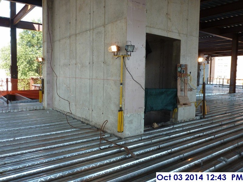 Installed temporary lighting and power at the 3rd Floor Facing North-East (800x600)